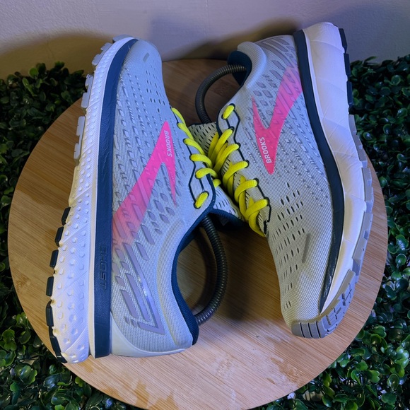 🔥 BROOKS GHOST 13 GREY PINK ATHLETIC RUNNING SHOES WOMENS SIZE 10 - Picture 5 of 11